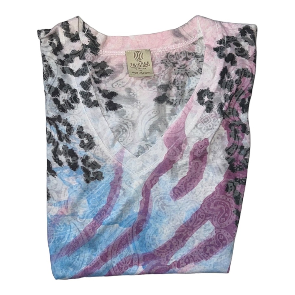 The Balance Collection by Marika Short Skeeve V Neck T Shirt M